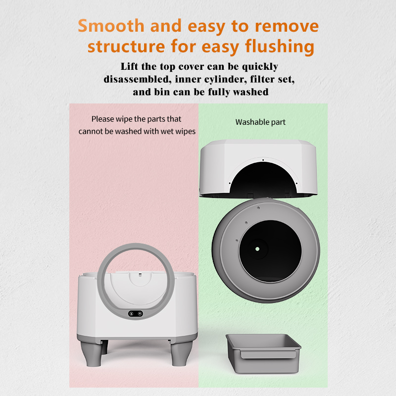 80L Smart Automatic Cat Litter Box with App Monitoring & S-Type Filter System - 图片 6